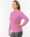 PURE GOLF Sorrell Margot Knit Quarter Zip Lined Jumper 506 Pop Pink