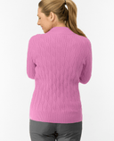 PURE GOLF Sorrell Margot Knit Quarter Zip Lined Jumper 506 Pop Pink