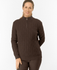 PURE GOLF Sorrell Margot Knit Quarter Zip Lined Jumper 506 Cocoa Powder