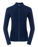 PURE GOLF Sophia Elena Knit Lined Cardigan 510 Navy