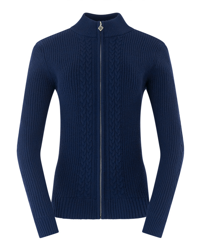 PURE GOLF Sophia Elena Knit Lined Cardigan 510 Navy