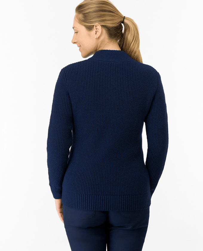 PURE GOLF Sophia Elena Knit Lined Cardigan 510 Navy