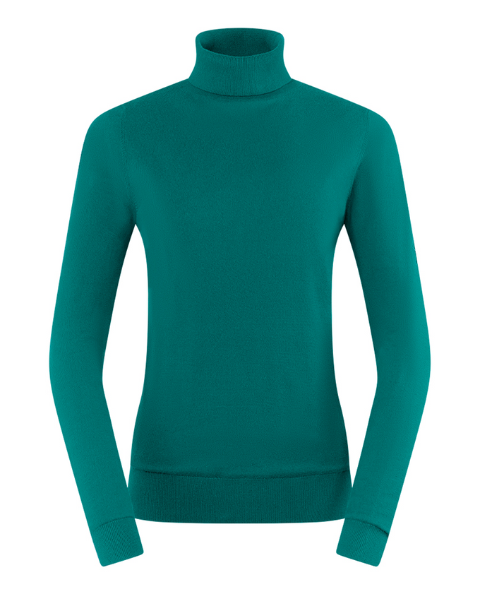 PURE GOLF Sarah Roll Neck With Faux Fur Lining 521 Deep Teal