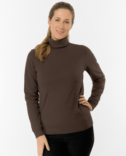 PURE GOLF Sarah Roll Neck With Faux Fur Lining 521 Cocoa Powder