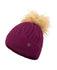 PURE GOLF Greta Margot Knit Waterproof Lined Bobble Hat 607 Morello Cherry