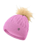 PURE GOLF Greta Margot Knit Waterproof Lined Bobble Hat 607 Pop Pink
