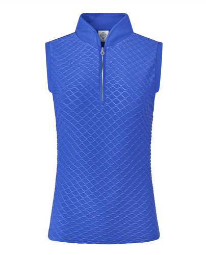 PURE GOLF Valley Sleeveless Polo 023 Yale Navy