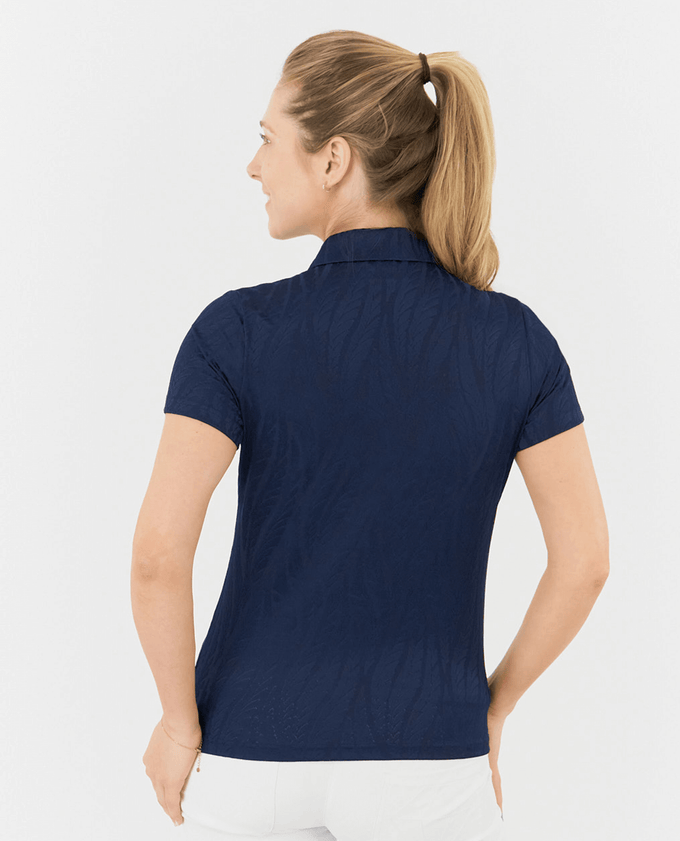 PURE GOLF Freya Short Sleeve Polo 077 Navy