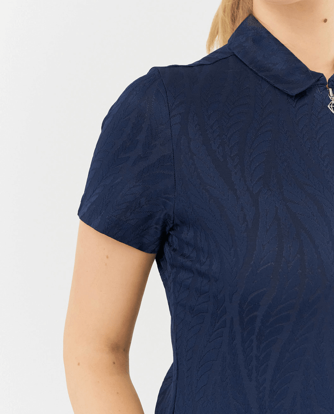 PURE GOLF Freya Short Sleeve Polo 077 Navy