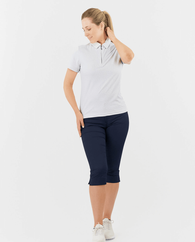 PURE GOLF Rebecca Short Sleeve Polo 079 White