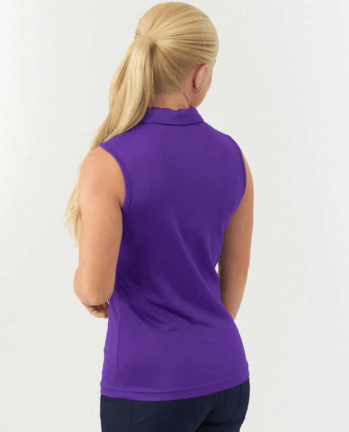 PURE GOLF Thrive Sleeveless Polo 011 Purple