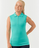 PURE GOLF Thrive Sleeveless Polo 011 Ocean
