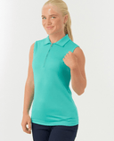 PURE GOLF Thrive Sleeveless Polo 011 Ocean