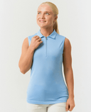 PURE GOLF Thrive Sleeveless Polo 011 Pale Blue