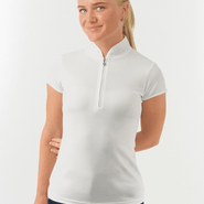 PURE GOLF Bloom2 Cap Sleeve Polo 030 White - L / White