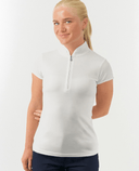 PURE GOLF Bloom2 Cap Sleeve Polo 030 White