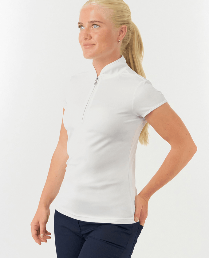 PURE GOLF Bloom2 Cap Sleeve Polo 030 White
