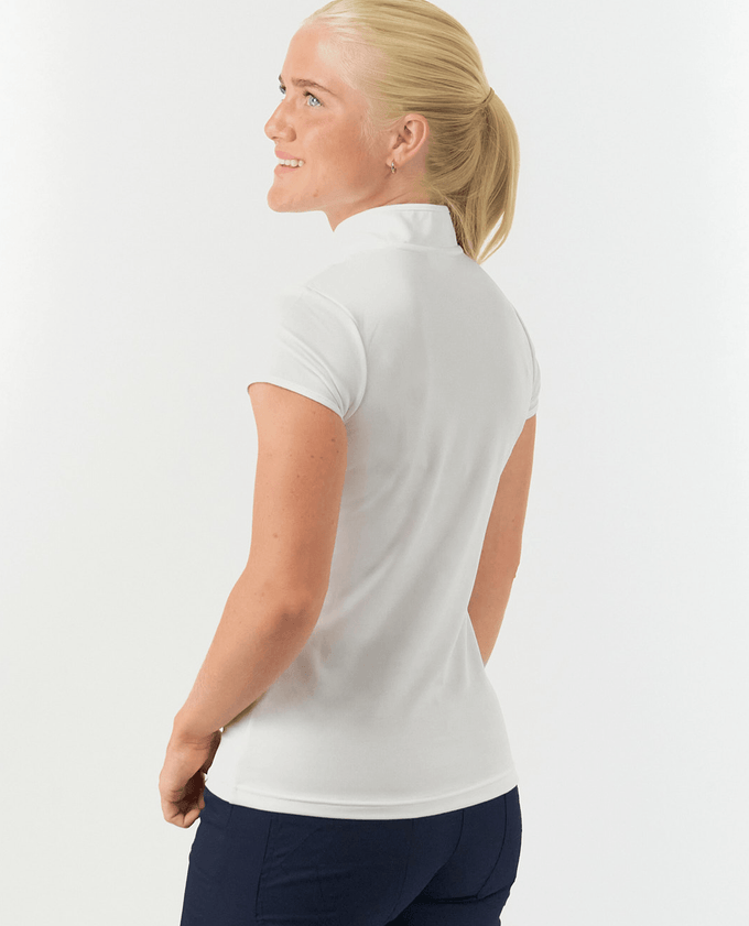 PURE GOLF Bloom2 Cap Sleeve Polo 030 White