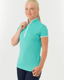 PURE GOLF Bloom2 Cap Sleeve Polo 030 Ocean Blue