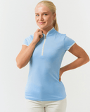 PURE GOLF Bloom2 Cap Sleeve Polo 030 Pale Blue