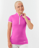 PURE GOLF Bloom2 Cap Sleeve Polo 030 Azalea Pink