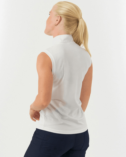 PURE GOLF Bloom2 Sleeveless Polo 031 White