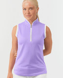PURE GOLF Bloom Sleeveless Polo 013 Lilac