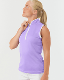 PURE GOLF Bloom Sleeveless Polo 013 Lilac