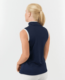 PURE GOLF Bloom2 Sleeveless Polo 031 Navy
