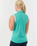 PURE GOLF Bloom2 Sleeveless Polo 031 Ocean Blue