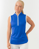 PURE GOLF Bloom2 Sleeveless Polo 031 Royal Blue