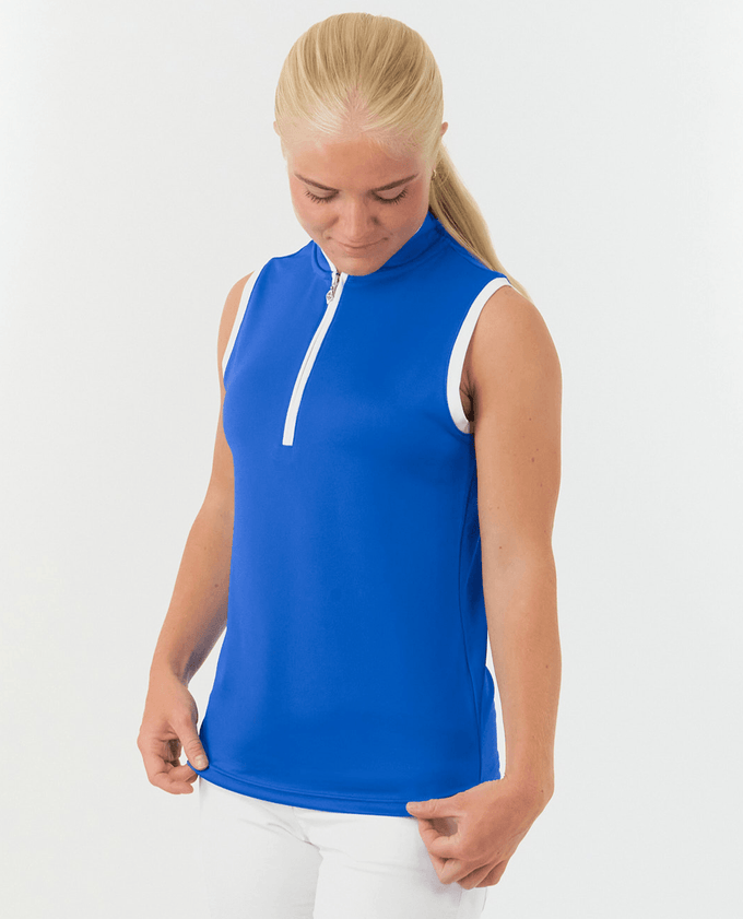 PURE GOLF Bloom2 Sleeveless Polo 031 Royal Blue