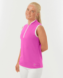 PURE GOLF Bloom2 Sleeveless Polo 031 Azalea