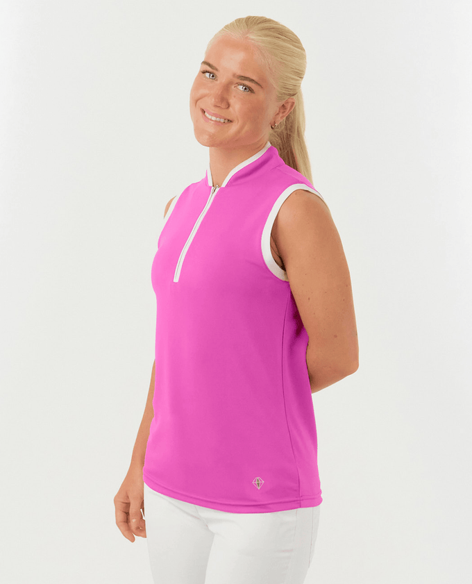 PURE GOLF Bloom2 Sleeveless Polo 031 Azalea