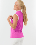 PURE GOLF Bloom2 Sleeveless Polo 031 Azalea