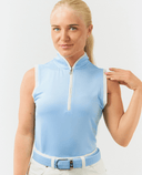 PURE GOLF Bloom Sleeveless Polo 013 Pale Blue