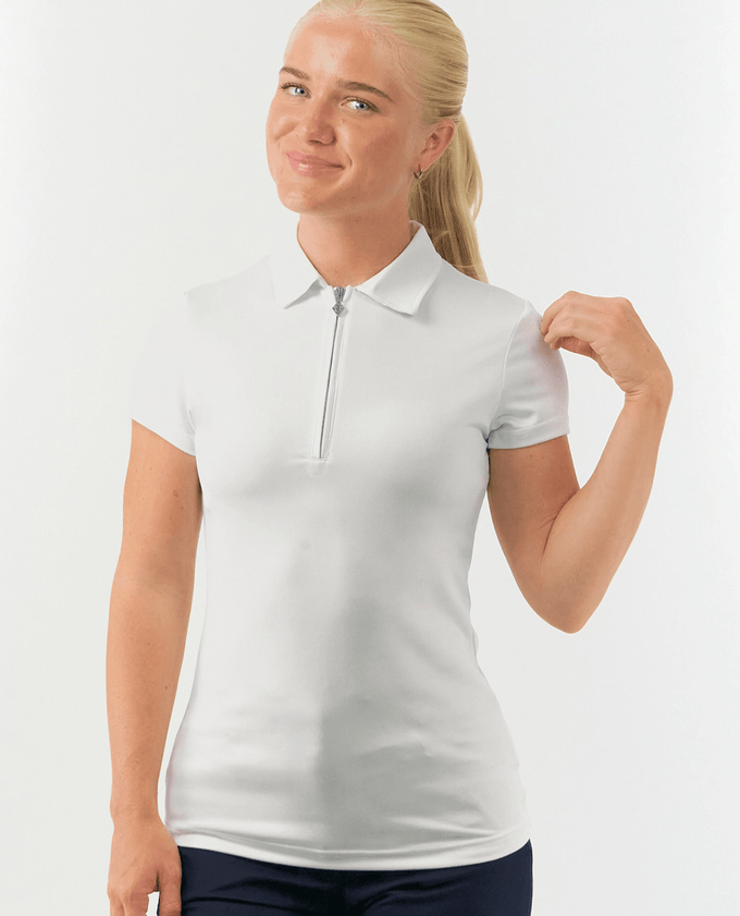 PURE GOLF Thrive2 Cap Sleeve Polo 055 White
