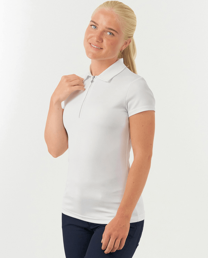 PURE GOLF Thrive2 Cap Sleeve Polo 055 White
