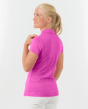 PURE GOLF Thrive Cap Sleeve Polo 051 Azalea
