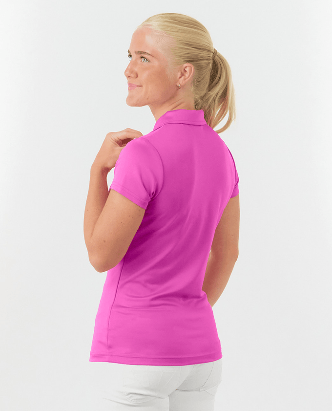 PURE GOLF Thrive Cap Sleeve Polo 051 Azalea