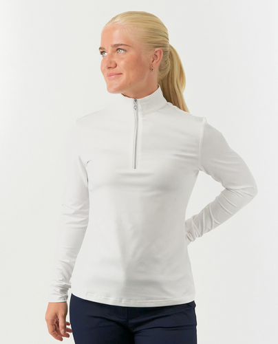 PURE GOLF Tranquility2 Mid-Zip Top 445 White