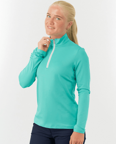 PURE GOLF Tranquility2 Mid-Zip Top 445 Ocean Blue