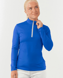 PURE GOLF Tranquility2 Mid-Zip Top 445 Royal Blue