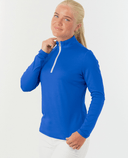 PURE GOLF Tranquility2 Mid-Zip Top 445 Royal Blue