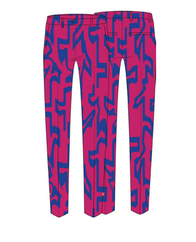 J.Lindeberg Pia Print Golf Pant 27.5'' Glitch Bridge Pink