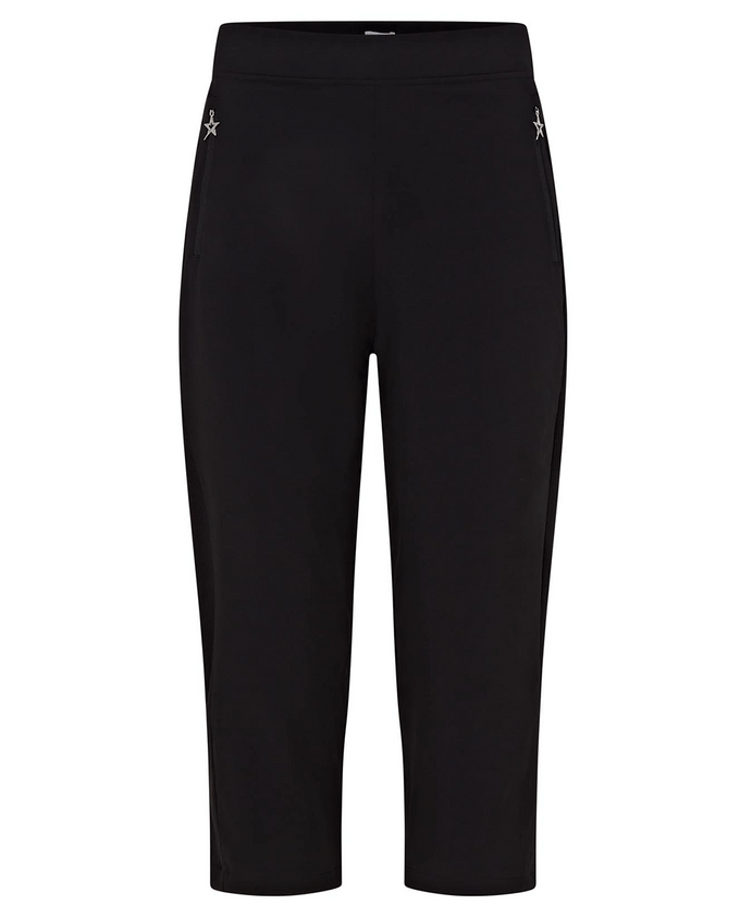 SWING OUT SISTER Rita Pull On Lightweight Capri Black