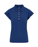 SWING OUT SISTER Summer Breeze Cap Sleeve Polo True Blue