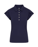 SWING OUT SISTER Summer Breeze Cap Sleeve Polo Navy