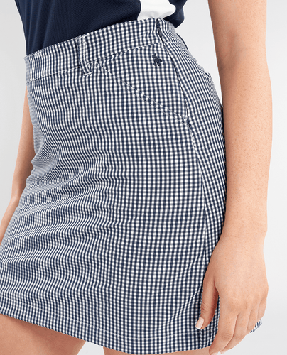 GREEN LAMB Olexa Gingham Skort 002 Navy/White