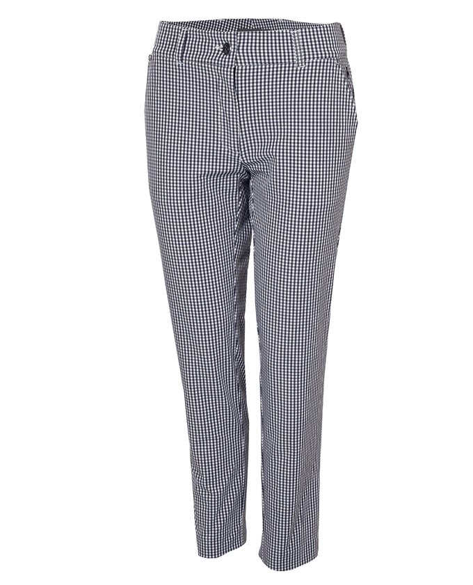 GREEN LAMB Oprah Gingham Cropped Trousers 26.5" Leg 006 Navy/White